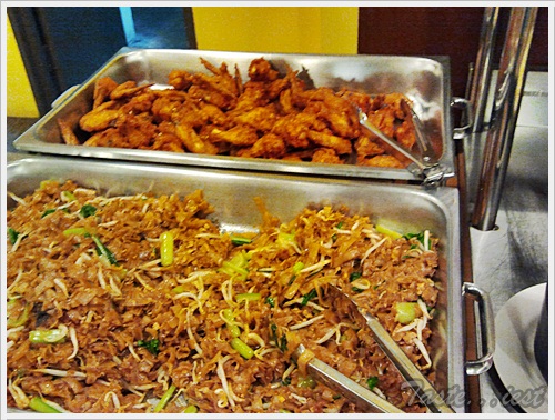 Fried Koay Teow and Deep Fried Chicken