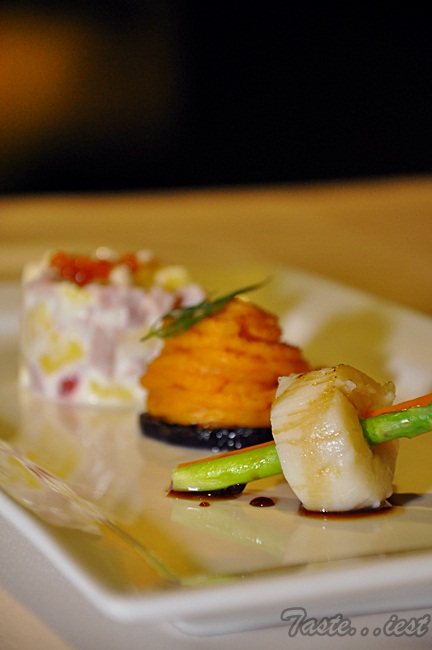 Scallop Skewer and Mashed Potato