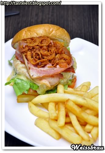 Bacon & Cheese Burger and Fries