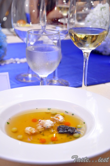 Chicken Consomme with Morchella and Lobster